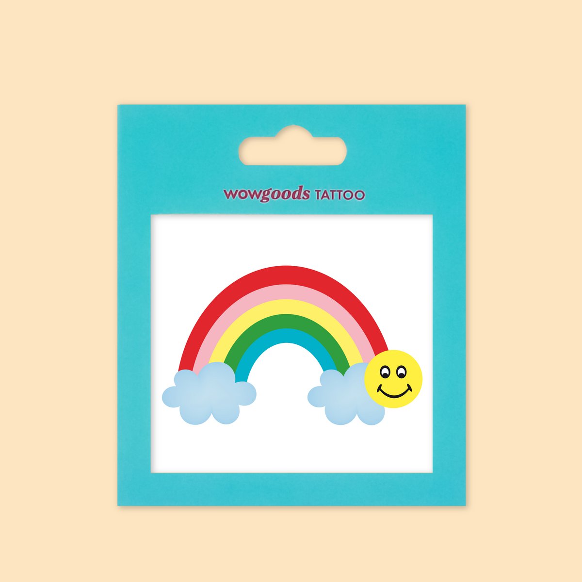Temporary Tattoo Smiling Rainbow