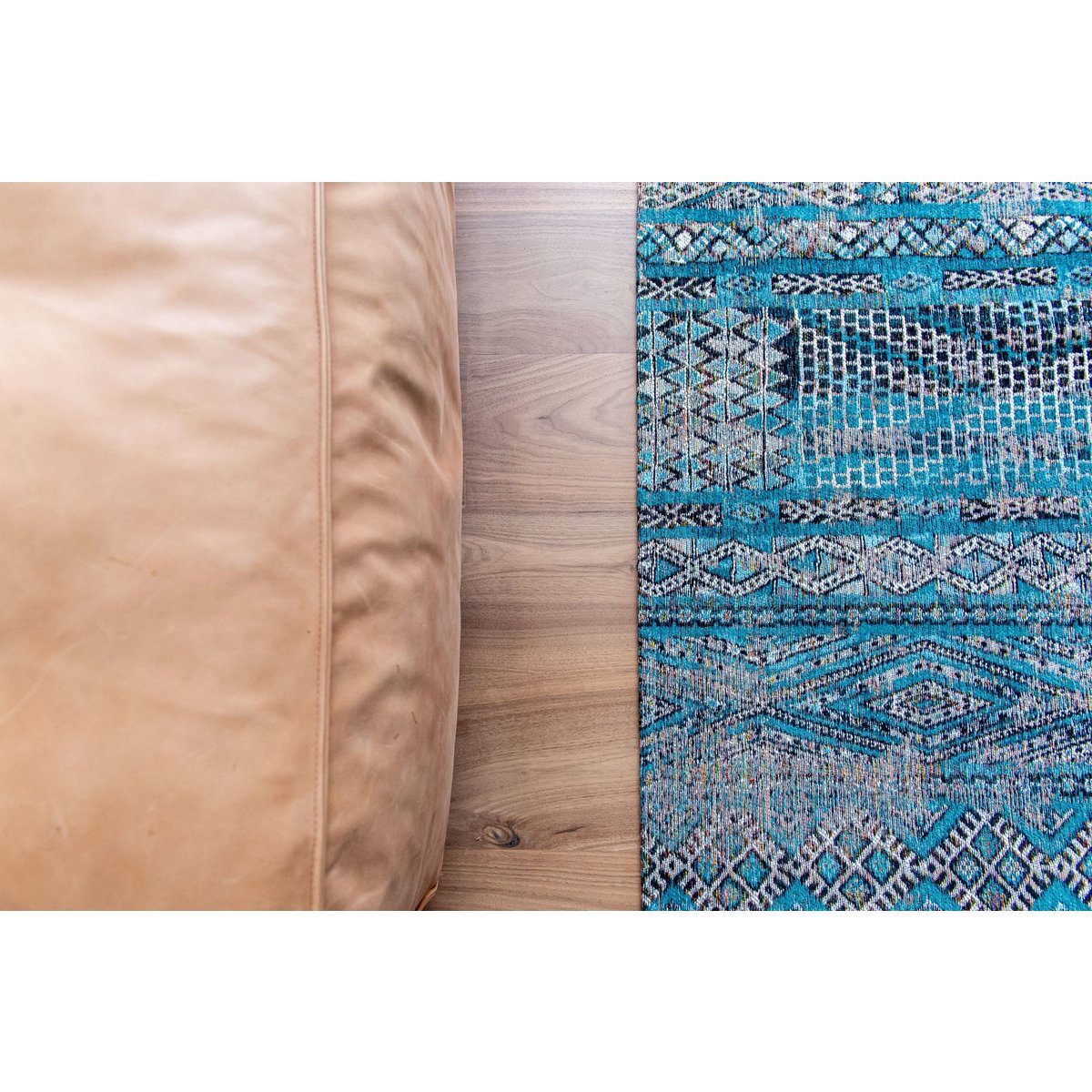 Eco Rug - Zemmuri Blue - Vloerkleed bruin en blauw