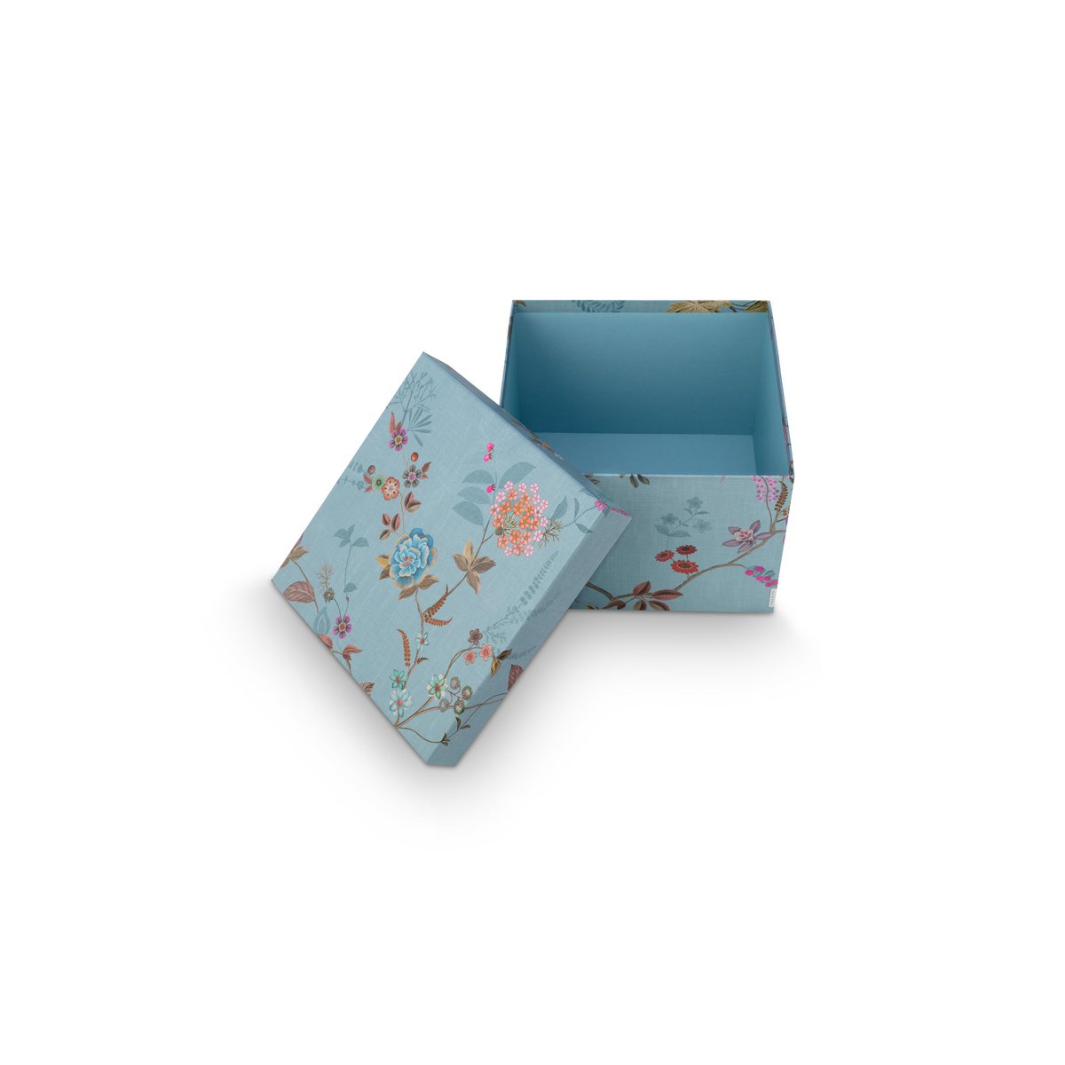 Set/2 Box Square Blooming Tales Blue-Khaki