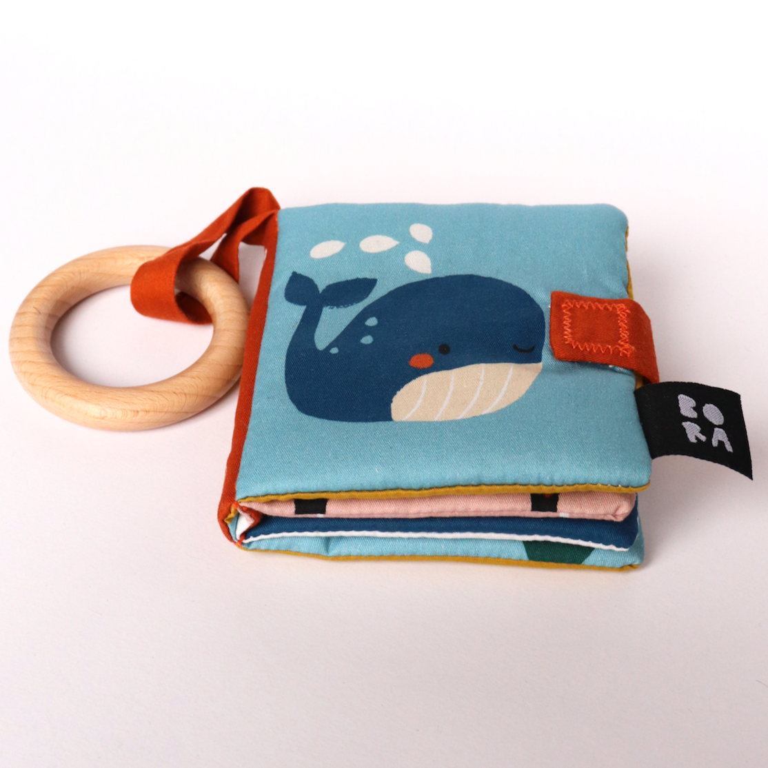 Teething ring book - Sea