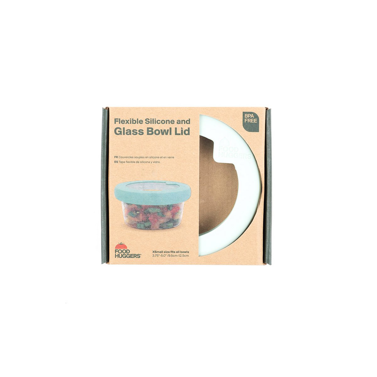 Food Huggers LIDS; Xtra Small Lid Gradual Green