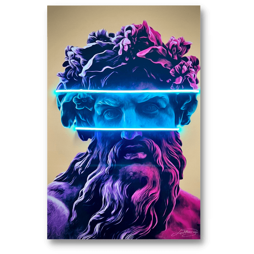 Zeus Pop Blue Band | Arte della parete a LED
