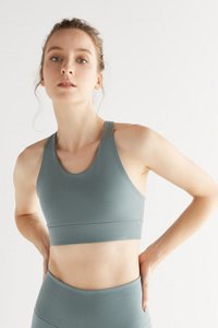 T1202-07 | Damen Yoga Top recycelt - Light Grey