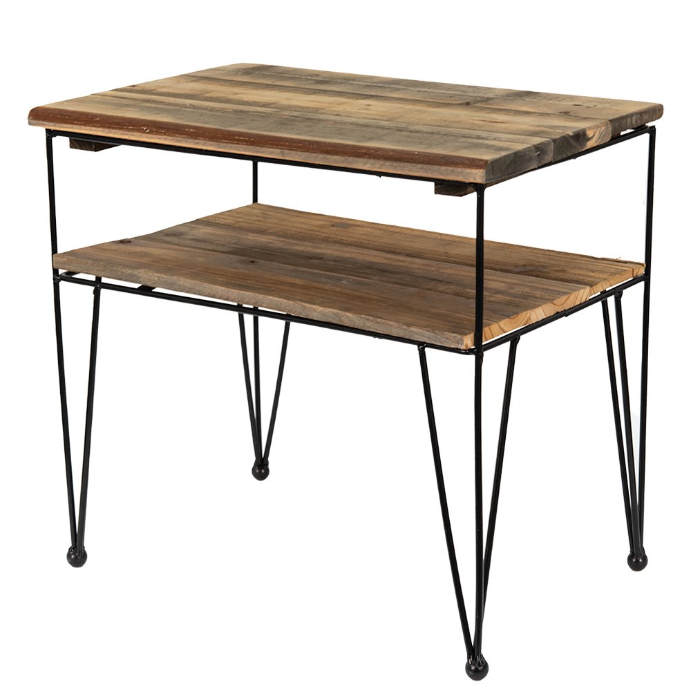 Bijzettafel 38x26x36 cm Bruin Hout