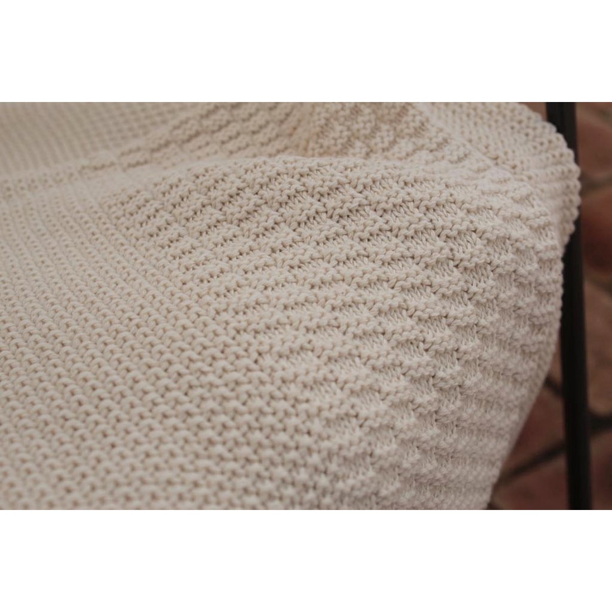 Gestrickte Überwürfe, gestrickte Decke, CottonThrows, gestrickte Überwurfdecke aus 100 % Baumwolle