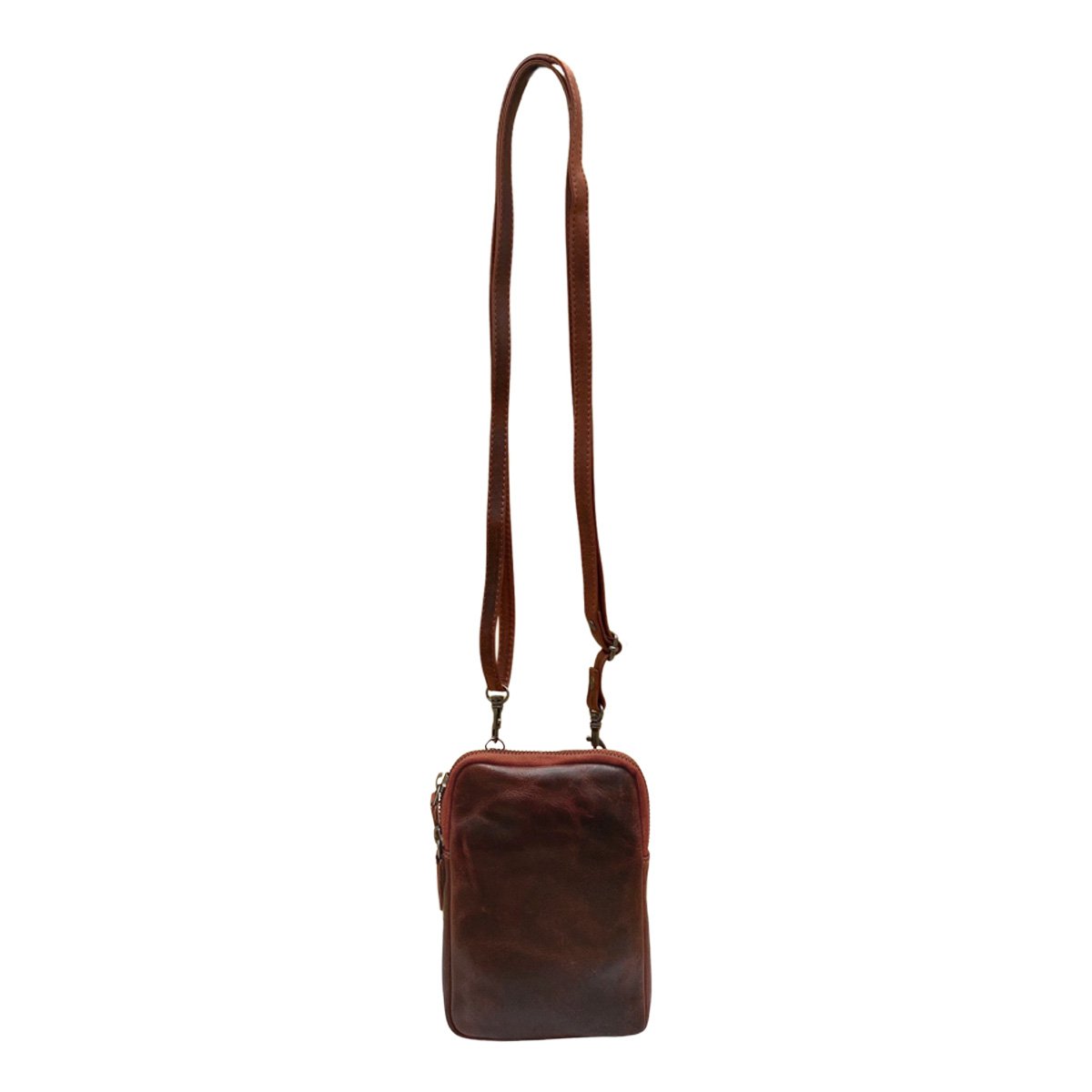 Lederhandytasche für Damen und Herren mit verstellbarem Schultergurt in 5 Farben