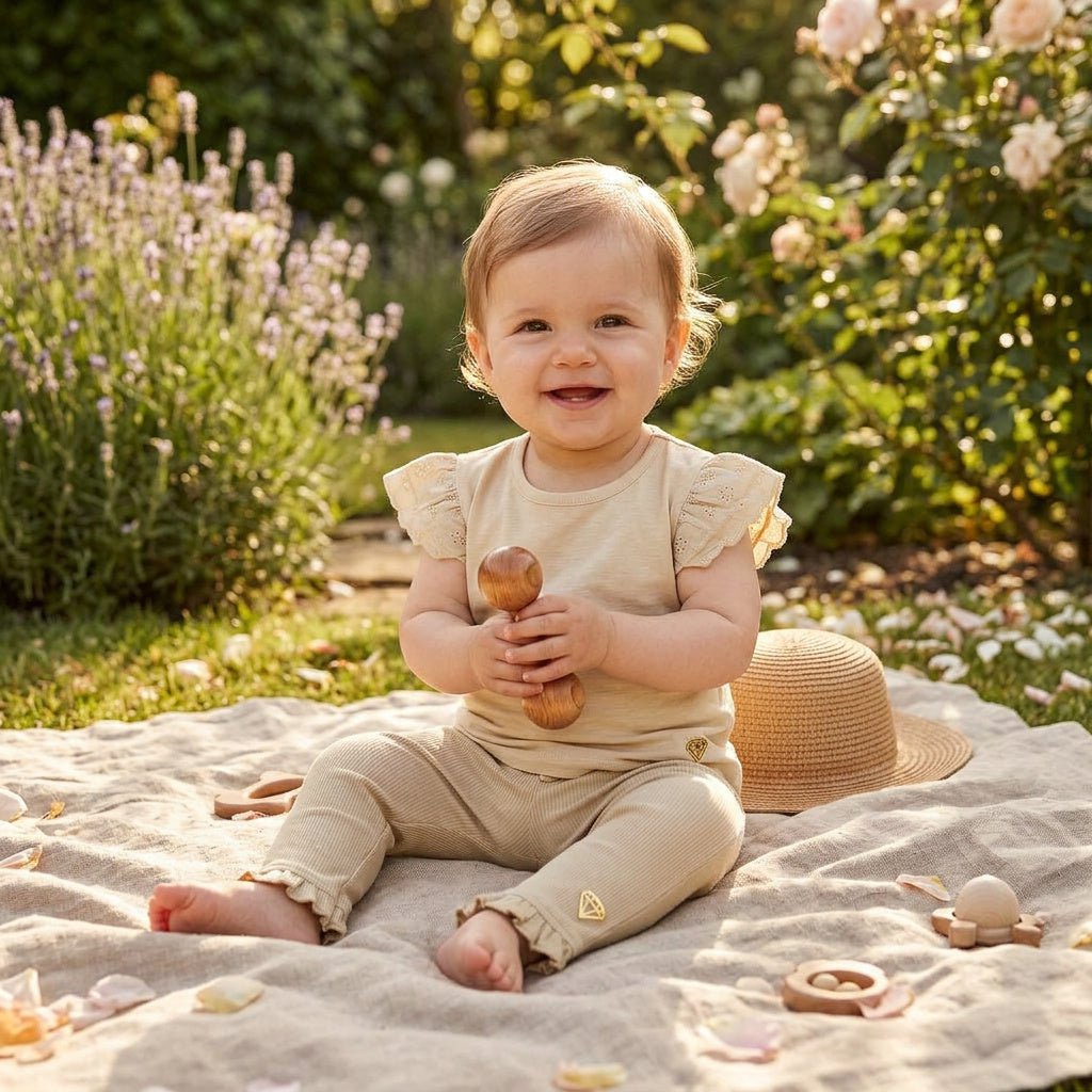 Legging per bebè Little Chiq – Sabbia
