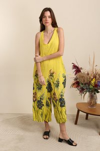 Overall aus Leinen mit Blumenmuster REF. 3862