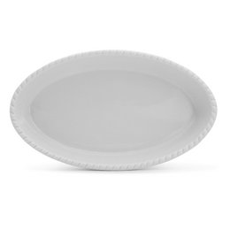 Molde para hornear ovalado, 24,5 x 14,5 cm, blanco ignífugo