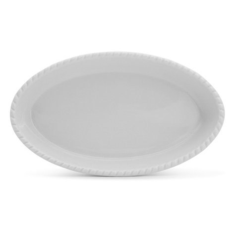 Oval baking pan, 24.5 x 14.5cm, fireproof white