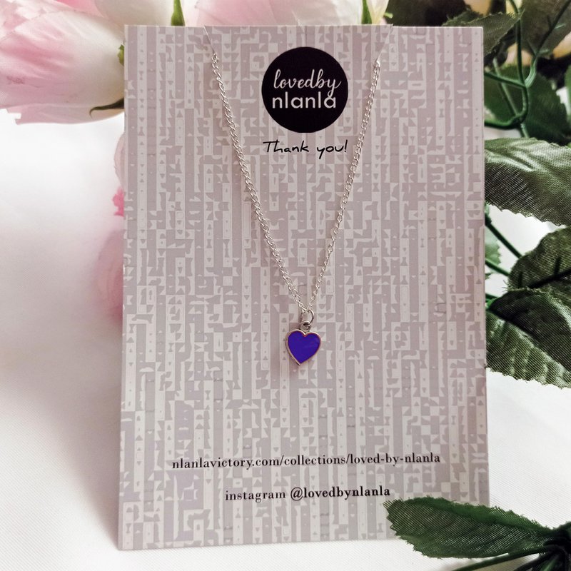 Lilla hjerte halskæde, spillekort inspireret Queen of Hearts