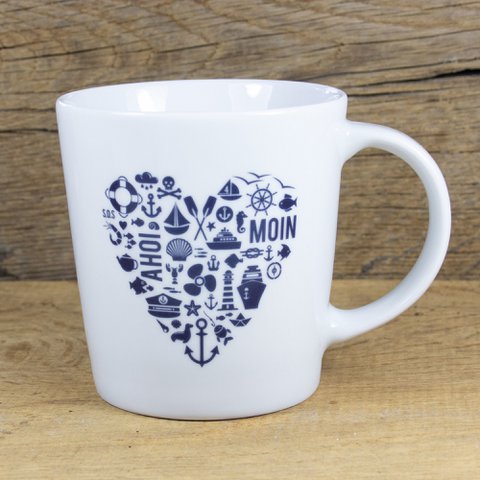Large porcelain cup of Nordic by Heart Made in EU