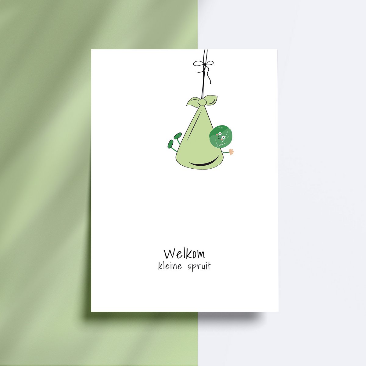 Postcard - welcome little sprout - baby