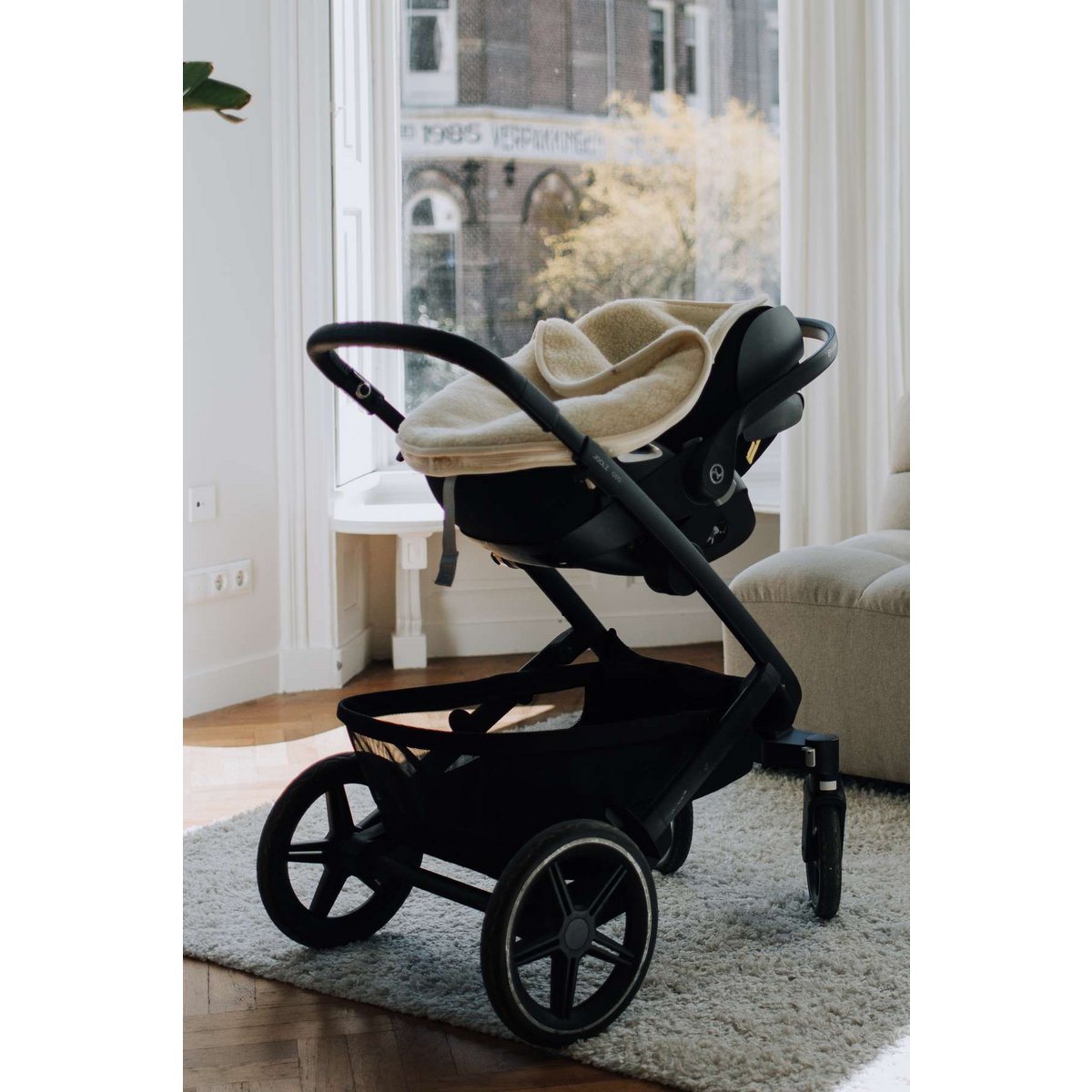 Pouteille pour bébé pour siège d'auto ou maxi -cosi - laine mérinos
