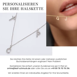 Halskette Letter "C", 14 K Weissgold mit Diamanten 