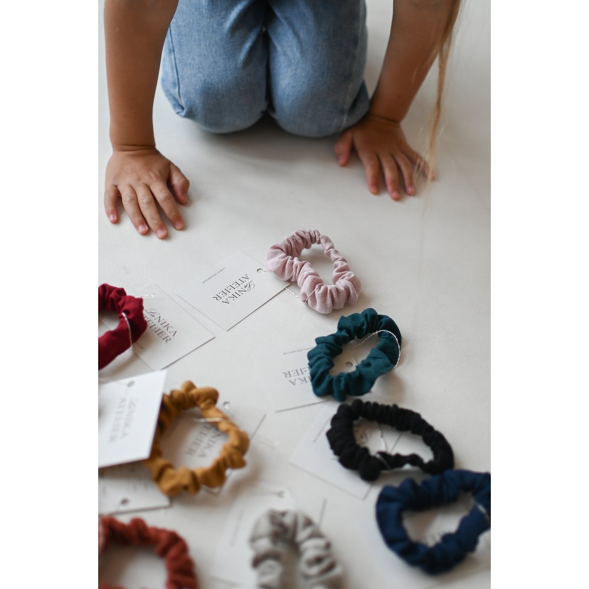 Kein Plastik. Elastische Leinen-Haargummis – Leinen-Haargummi