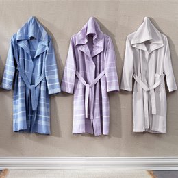 Marida Juego de bata y toalla de hammam de algodón unisex, 5 piezas