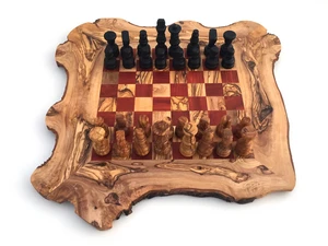 Chess game chess board size. L handmade from olive wood