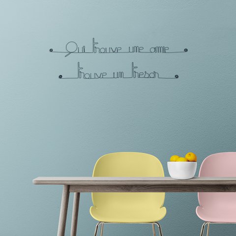 Wire quote "He who finds a friend finds a treasure"