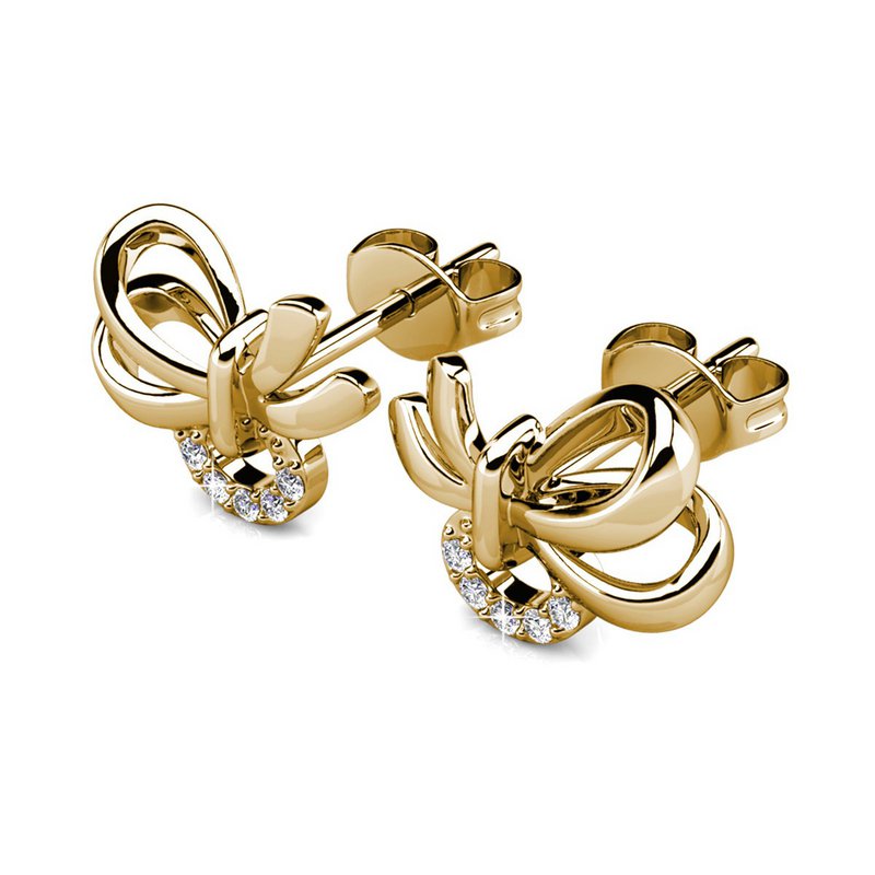 Posie Earrings - Gold and Crystal
