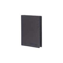 RB10722A | Dokumenten-/Reisepasshülle aus echtem Vollnarbenleder mit leichter Narbung. Schwarze Farbe. Maße geschlossen: 10 x 14 x 1 cm