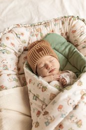 Nid d'enfant OLIVIER - 100% coton - sauge