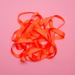 Cadeaulint neon oranje, neon oranje lint gemakkelijk te strikken, 16 mm x 5 m neon grosgrain lint voor het inpakken van geschenken