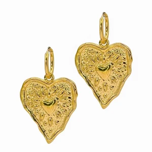 LOUIZ Oorbellen met hart Fire of Love