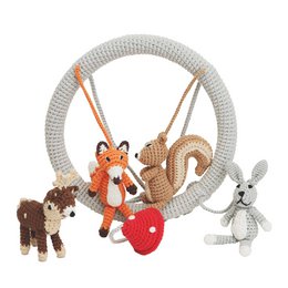 Crocheted baby mobile FOREST ANIMALS I (4-in-1)