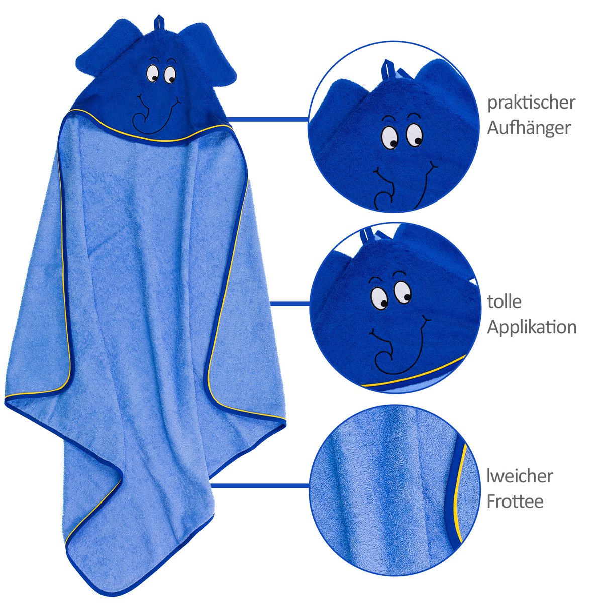 Hooded towel elephant, 100x100