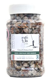 Court-Bouillon des Marais aux Gros Cristaux & Herbes Bio – Pot Verseur 350g | Artisans du Sel