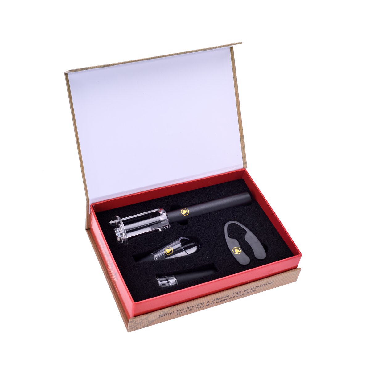 LAGUIOLE AIR PUMP WINE OPENER WINE BOX 4 ACCESSORIES