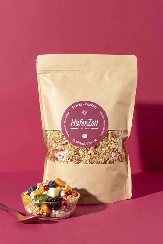 Coriandoli alla frutta con muesli biologica