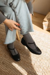 Leren ballerina's - Lotta - Zwart 34-42