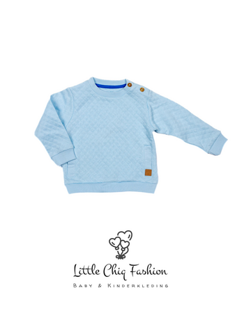 Little Chiq Baby Sweater wafelstof blauw