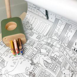 Rodillo para pintar con motivos para colorear "jungla urbana"