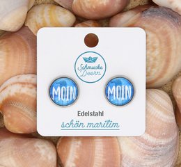 Boucles d'oreilles en acier inoxydable Moin
