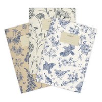 Set of 3 notebooks Birds & Butterflies A5