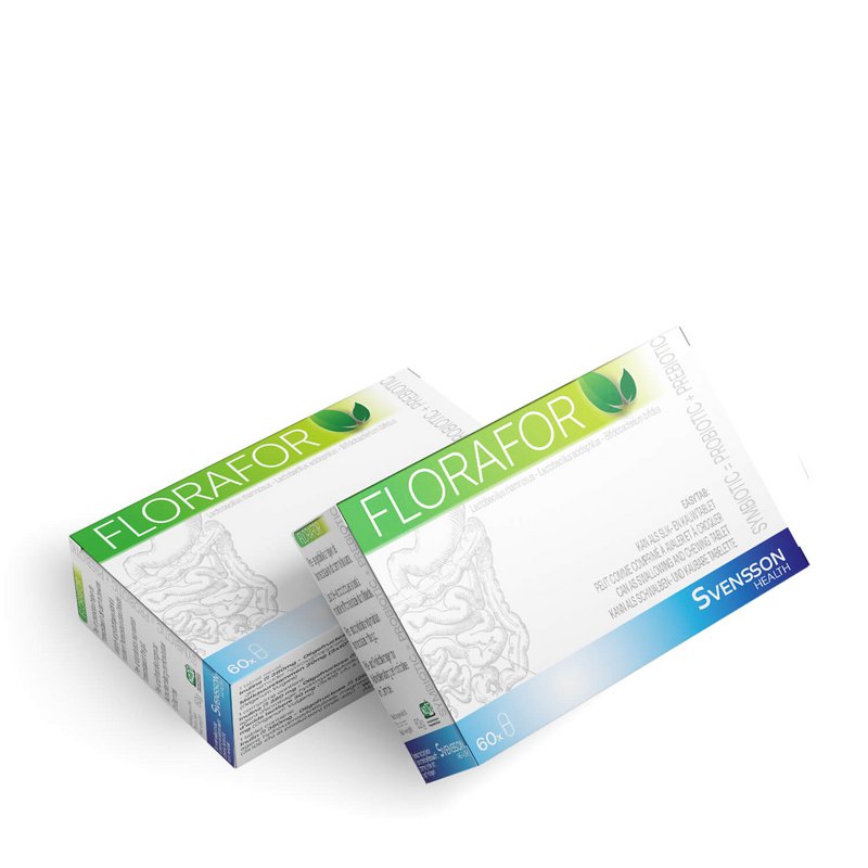 Florafor med probiotika 60 tyggelige tabletter