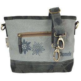 Bolso tradicional domelo. Bolso bandolera de lona vegana con motivo de ciervo/edelweiss estampado