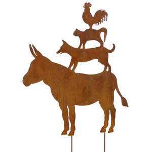 Metal Town Musicians of Bremen to stick, L85cm,