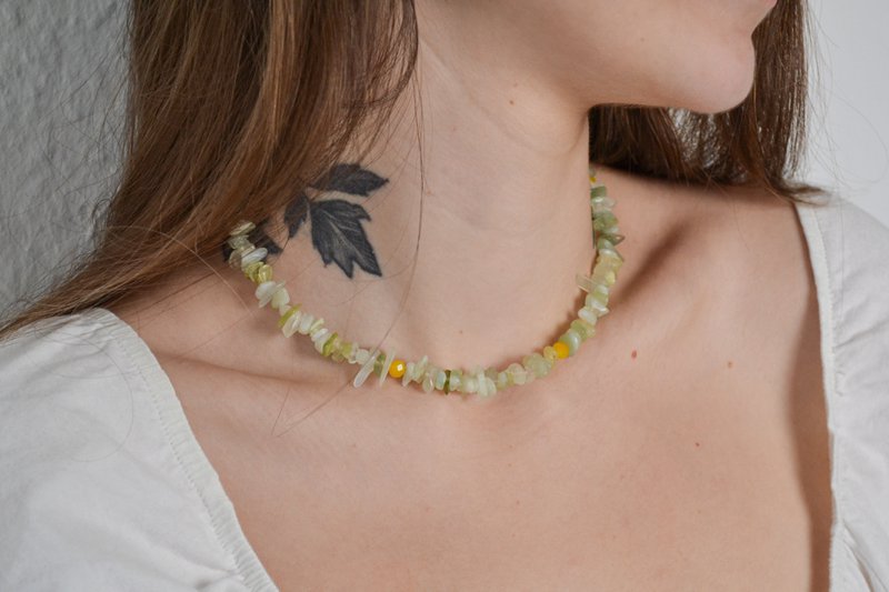 Edelsteinkette Gaia mit Serpentin