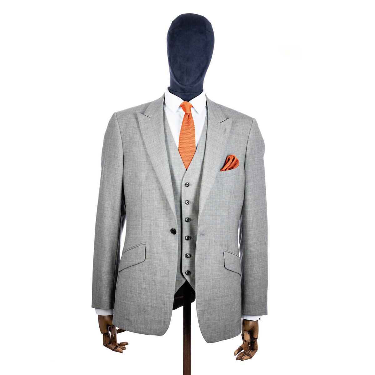 Coral fusion knitted tie and pocket square set