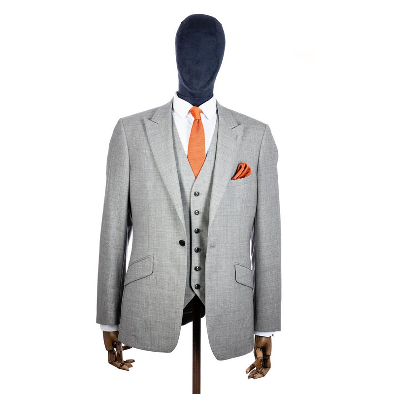 Coral fusion knitted tie and pocket square set