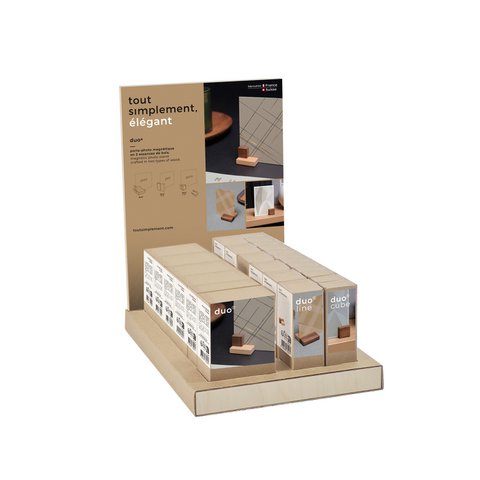 Display vol met 48 duo®, duo® line en duo® cub magnetische fotohouders