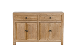 Wooden sideboard 2 drawers 4 doors 150 x 40 x 90 h cm