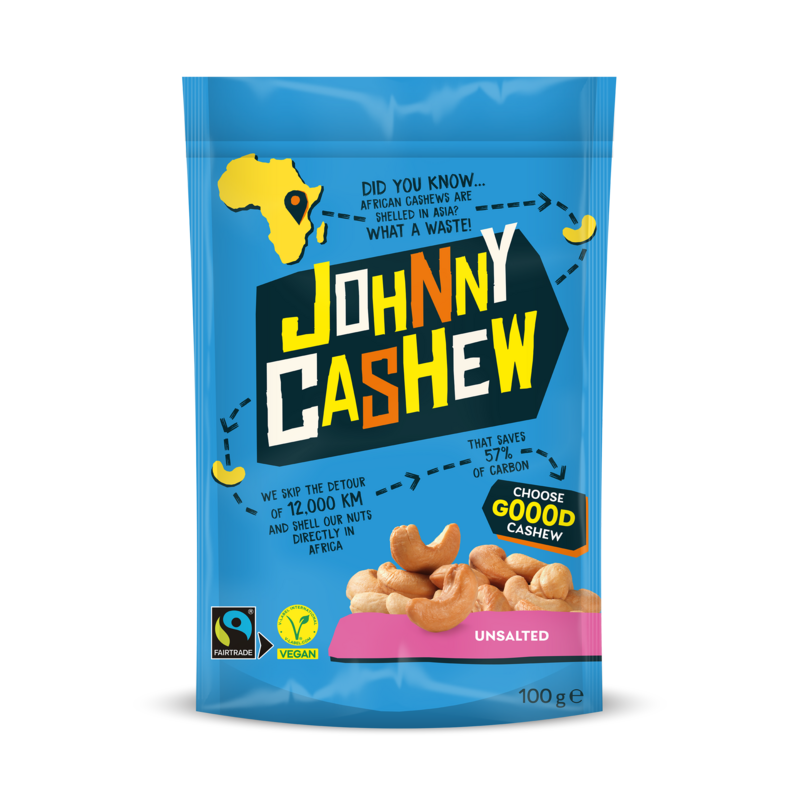Johnny Cashew Ristet Usaltet 100g