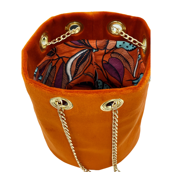 Sac Seau VELOURS ORANGE ROTE
