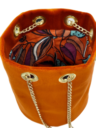 Sac Seau VELOURS ORANGE SANGUINE