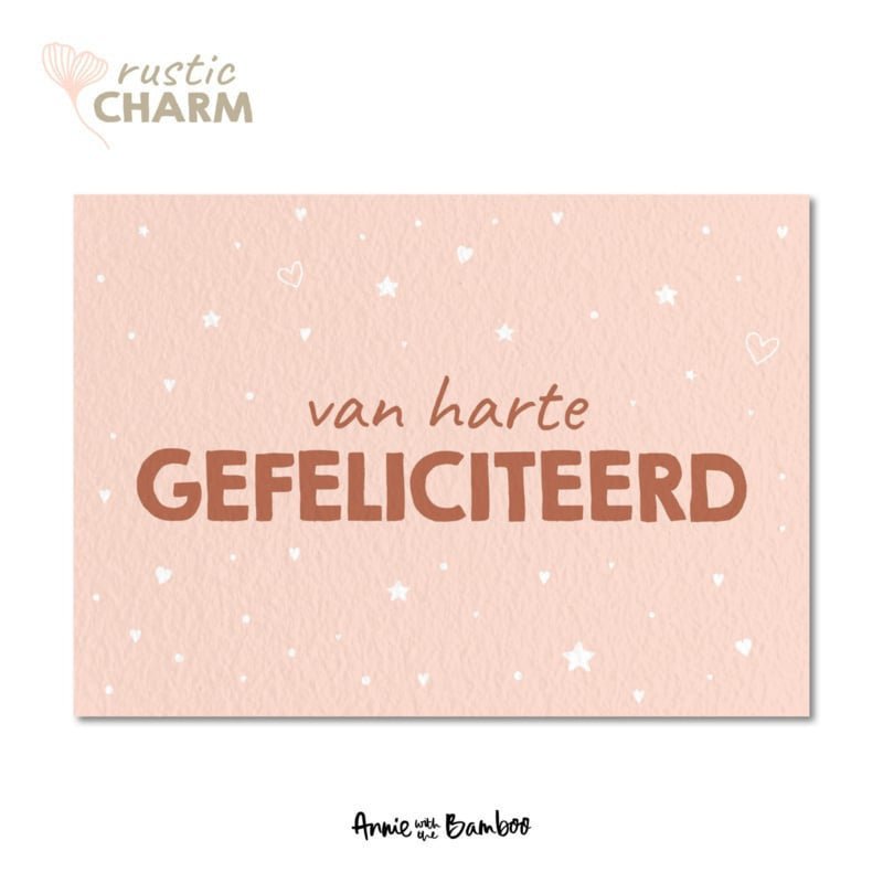 Ansichtkaart - Van harte gefeliciteerd